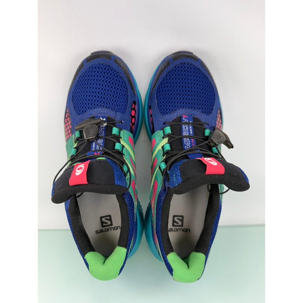 Salomon XR Mission Trail Running Shoes Womens 8.5 Blue Green Pink Gorpcore Retro - Picture 8 of 11